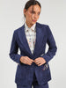 Image of Vilagallo Simona Embroidered Blazer - Navy
