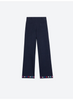 Image of Vilagallo Mila Star Embroidery Denim Pant - Navy