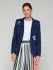 Image of Vilagallo Helen Graffiti Blazer - Navy