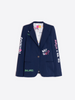 Image of Vilagallo Helen Graffiti Blazer - Navy