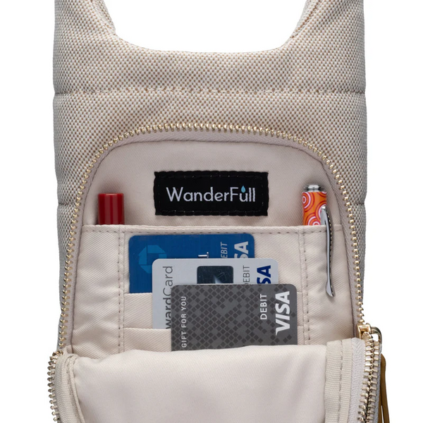WanderFull Canvas Hydrobag with Vegan Leather Strap - Oatmeal