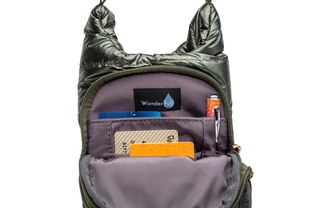 WanderFull Shiny HydroBag Crossbody - Army Green