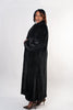 Image of Rippe's Furs Plus Size Full Length Shawl Collar Mink Fur Coat - Black
