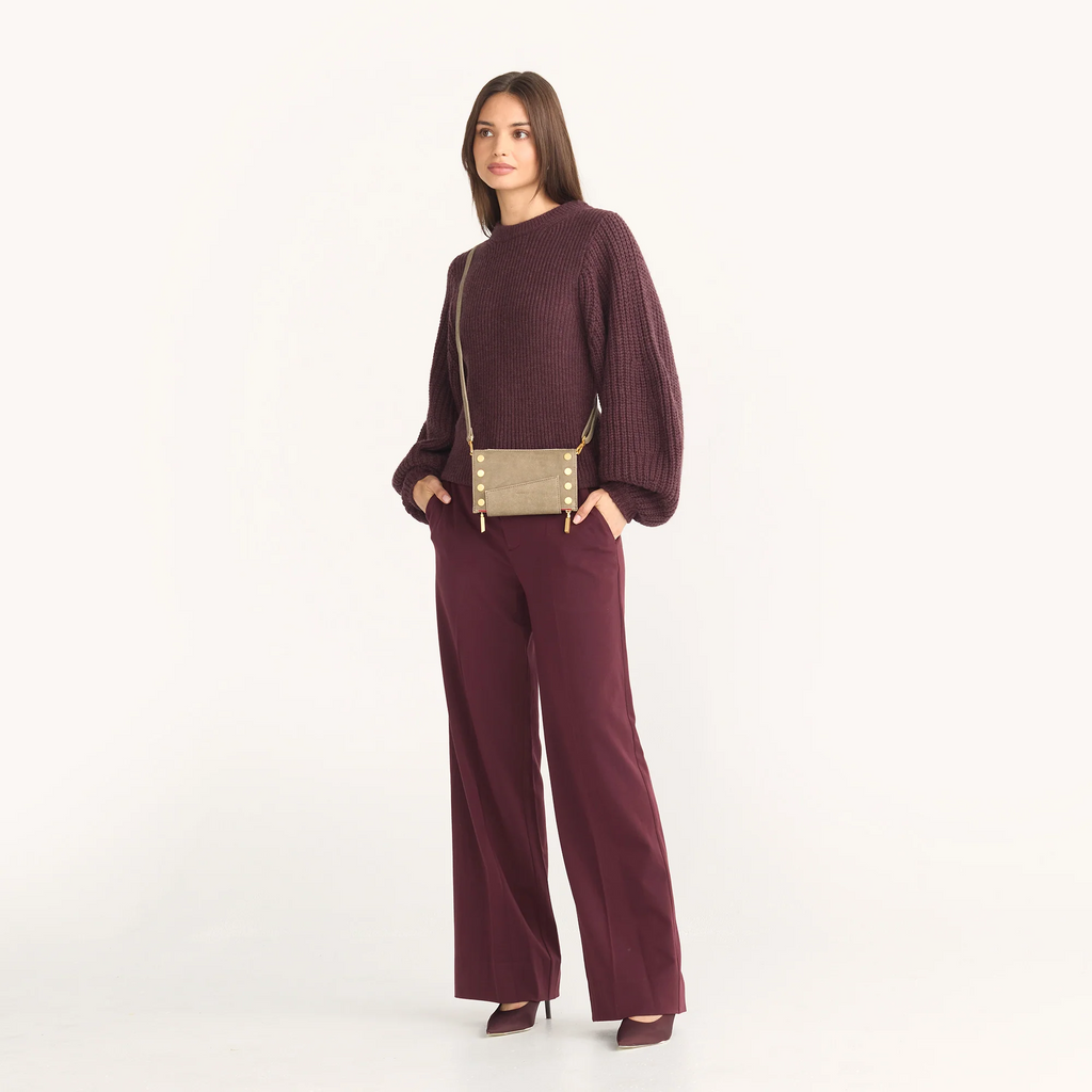 Hammitt Levy Wallet - Pewter/Brushed Gold/Red Zip