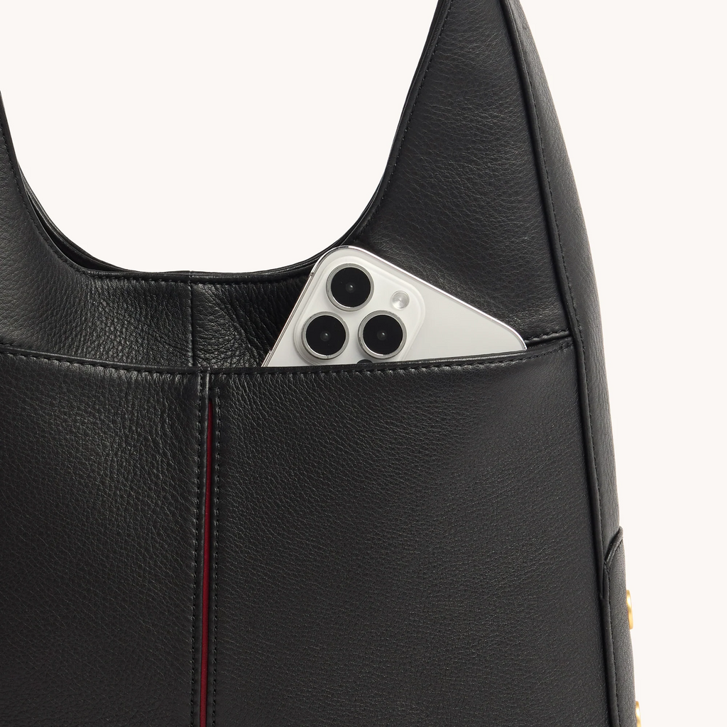 Hammitt Tim Medium Shoulder Bag - Black/Brushed Gold