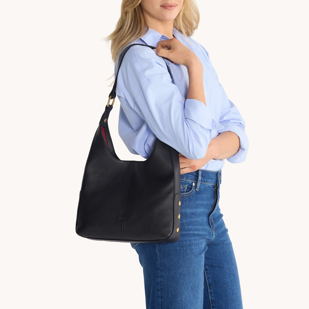 Hammitt Tim Medium Shoulder Bag - Black/Brushed Gold
