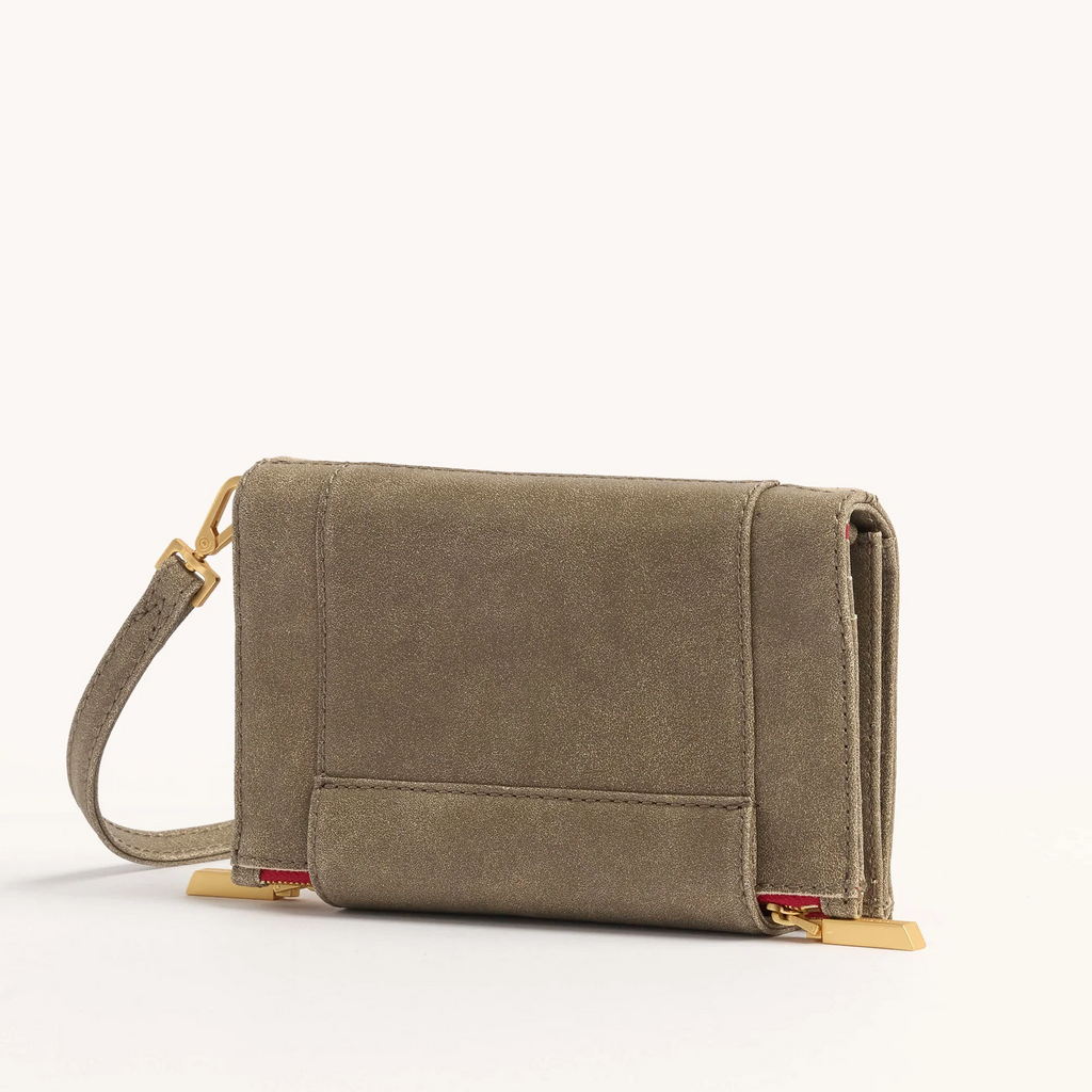 Hammitt Levy Wallet - Pewter/Brushed Gold/Red Zip