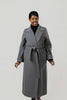 Image of Rafaello Cashmere Blend Maxi Wrap Coat - Grey