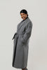 Image of Rafaello Cashmere Blend Maxi Wrap Coat - Grey