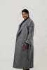 Image of Rafaello Cashmere Blend Maxi Wrap Coat - Grey