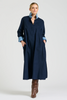 Image of Shirty Amelie Longline Cotton Shirt Dress - French Navy Pincord