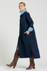 Image of Shirty Amelie Longline Cotton Shirt Dress - French Navy Pincord