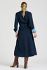 Image of Shirty Amelie Longline Cotton Shirt Dress - French Navy Pincord