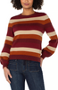 Image of Liverpool Long Sleeve Crew Neck Sweater - Burgundy Multi Stripe