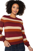 Image of Liverpool Long Sleeve Crew Neck Sweater - Burgundy Multi Stripe