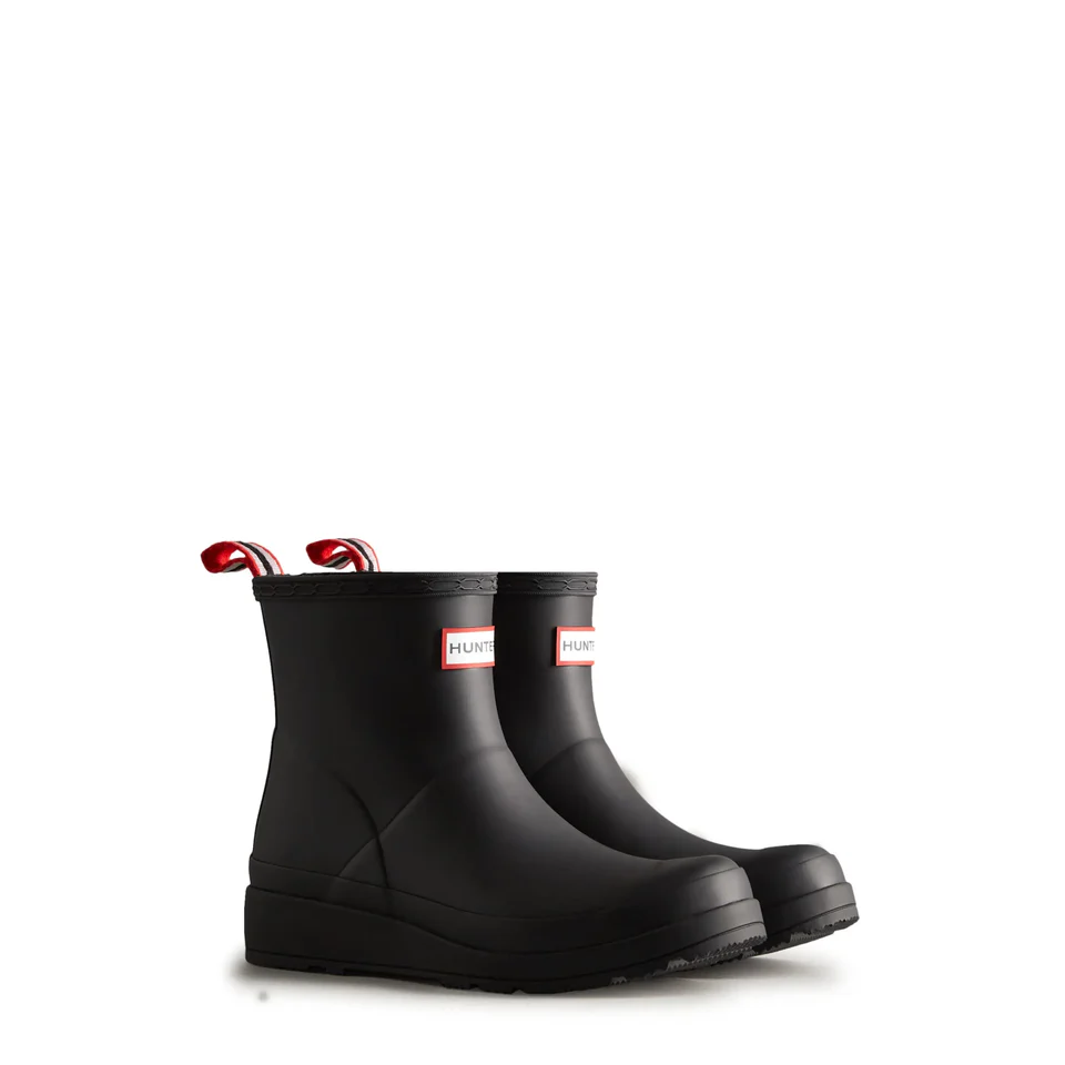 Hunter Women's PLAY™ Short Rain Boot - Black/Hunter Red
