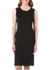 Image of Ming Wang Crew Neck Knit Tank Dress - Black