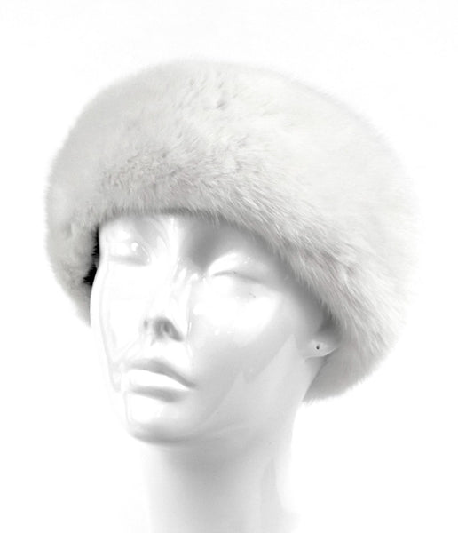 Rippe's Furs Canadian Mink Fur Headband - White