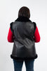 Image of Rippe's Furs 28" Leather Reversible Long Hair Female Mink Fur Vest - Black