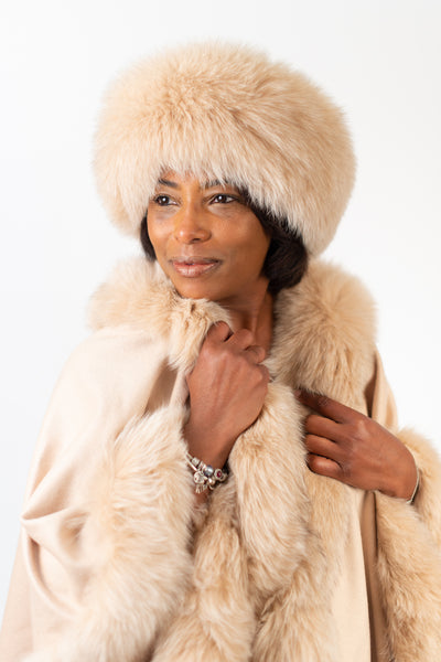 Rippe's Furs Luxe Fox Fur Headband - Beige