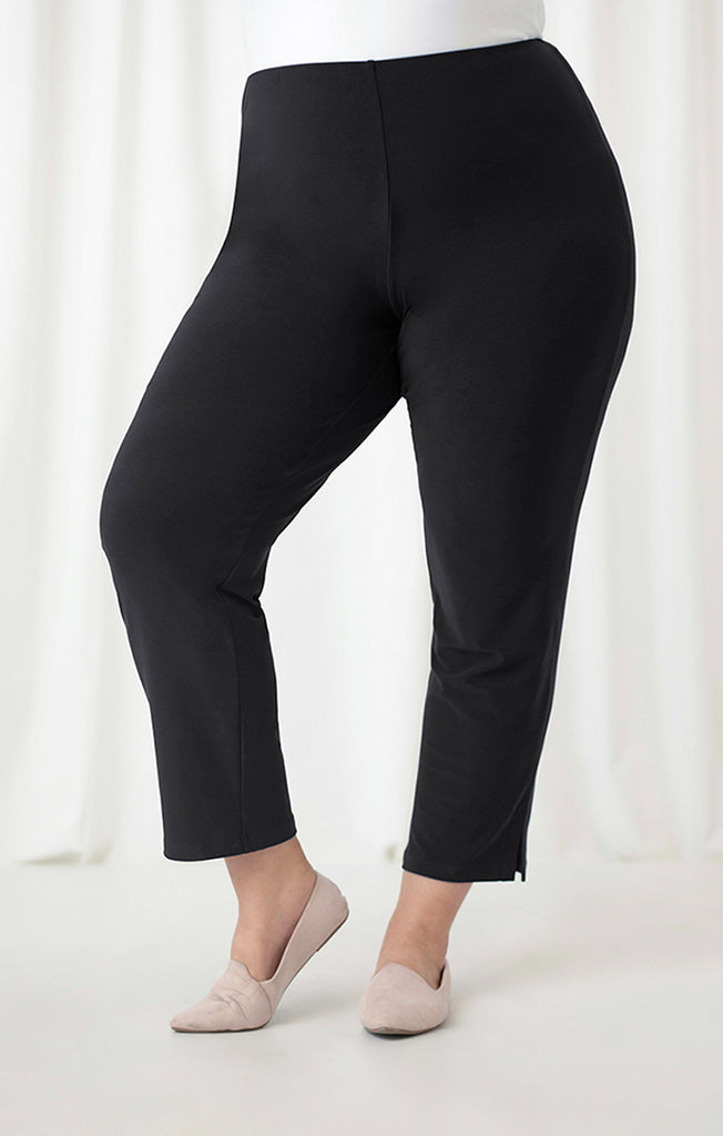 Sympli Narrow Pant Midi Plus Size - Black