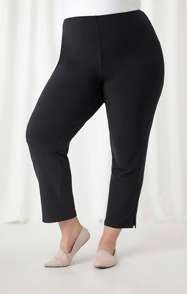 Sympli Narrow Pant Midi Plus Size - Black