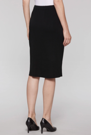 Ming Wang Below the Knee Straight Knit Skirt - Black