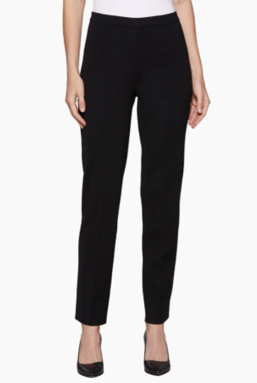 Ming Wang Straight Leg Knit Pant - Black