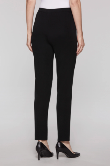 Ming Wang Straight Leg Knit Pant - Black