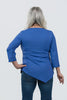 Image of Lulu-B Scoop Neck Point Hem Top - Sapphire