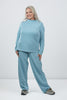 Image of Picadilly Wide-Leg Pull-On Knit Pants - Stone Blue