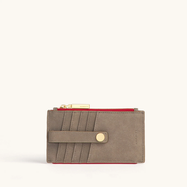 Hammitt 210 West Wallet - Pewter/Brushed Gold/Red Zip