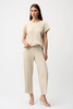 Image of Joseph Ribkoff Pleated Scuba Crepe Boxy Top - Moonstone