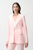 Image of Joseph Ribkoff Silky Knit Fitted Blazer With Statement Button - Petal Pink