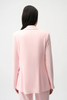 Image of Joseph Ribkoff Silky Knit Fitted Blazer With Statement Button - Petal Pink