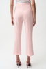 Image of Joseph Ribkoff Silky Knit Crop Pull On Pant With Statement Gold Buttons - Petal Pink