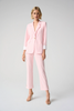 Image of Joseph Ribkoff Silky Knit Crop Pull On Pant With Statement Gold Buttons - Petal Pink
