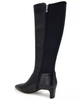 Image of Kenneth Cole Reaction Berry Mixed Media Tall Shaft Low Heel Boot - Black