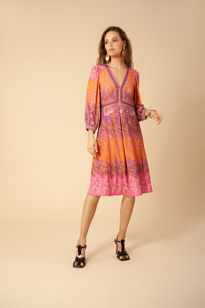 Hale Bob Fawn Dress - Orange