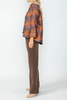 Image of IC Collection One Button Jacquard Swing Jacket - Orange