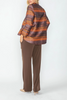 Image of IC Collection One Button Jacquard Swing Jacket - Orange