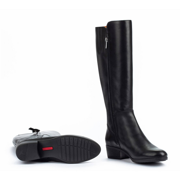 Pikolinos Daroca W1U Block Heel Tall Boot - Black
