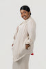 Image of Steven Guy Open Front Airflow Drape Jacket - Linen