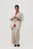 Image of Steven Guy Open Front Airflow Drape Jacket - Linen