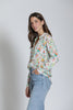 Image of APNY Apparel Button Front Long Sleeve Floral Print Blouse - White/Multicolor