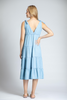 Image of APNY Apparel Tie Shoulder V-Neck Midi Dress - Light Indigo