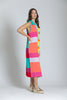 Image of APNY Apparel Sleeveless Color Block Print Knit Dress - Multicolor
