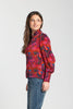 Image of APNY Apparel Floral Print Long Sleeve Button Detail Mock Neck Top - Multicolor