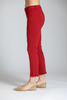 Image of APNY Apparel Olivia Frayed Hem Crop Jean - Red