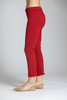 Image of APNY Apparel Olivia Frayed Hem Crop Jean - Red